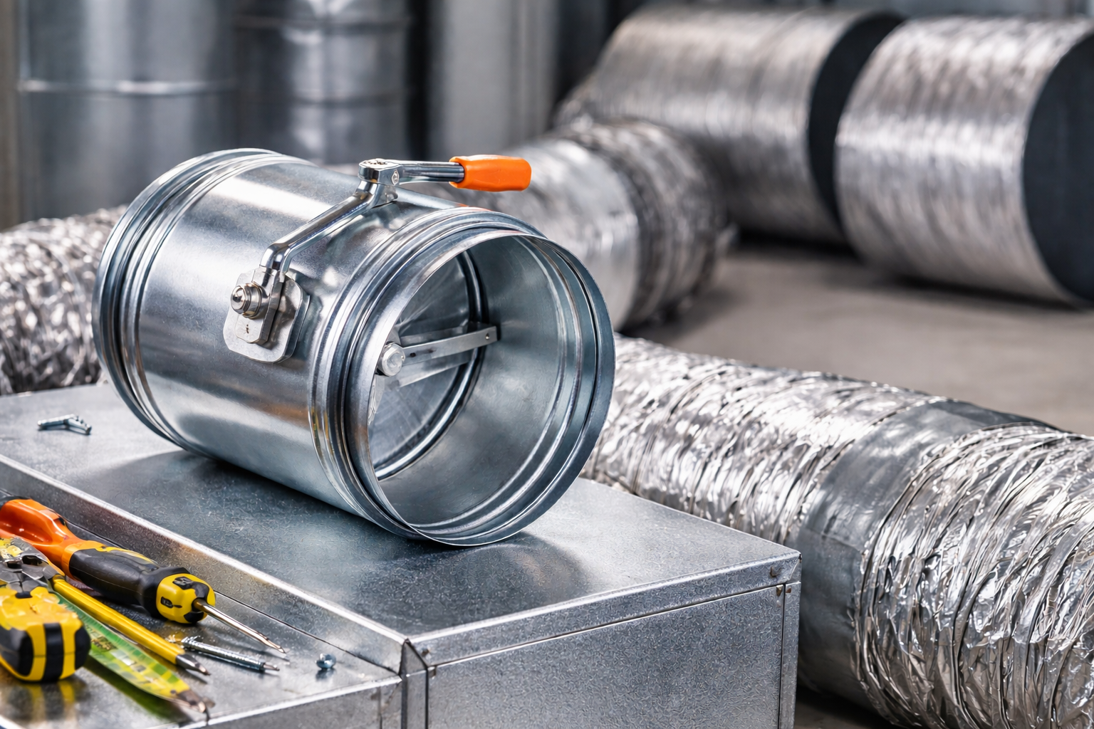 دمپر دستی کانالی | تنظیم ساده و مؤثر هوا