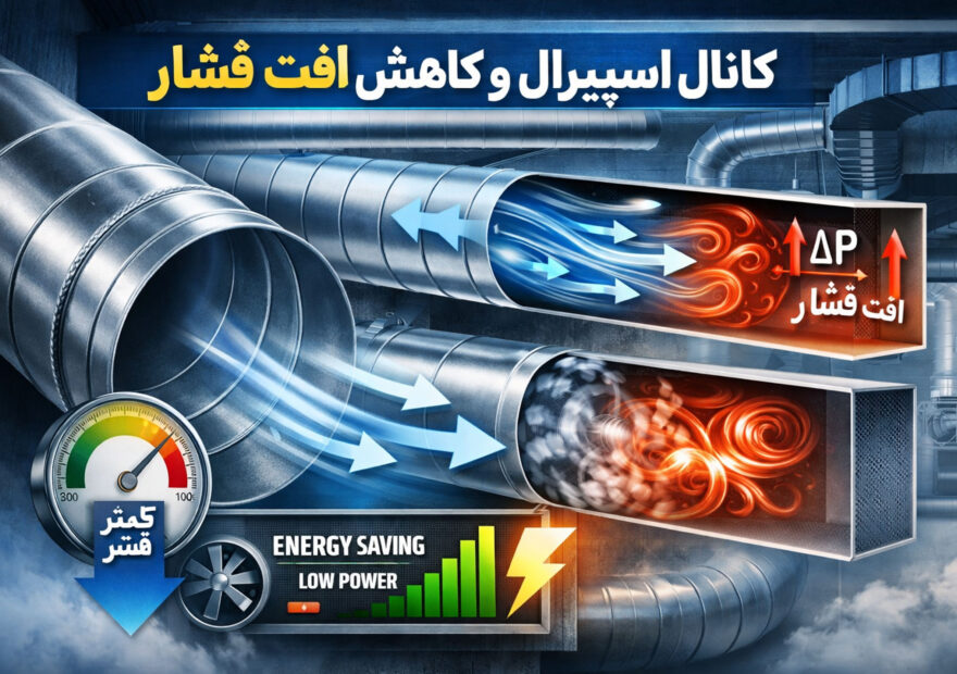کانال اسپیرال و کاهش افت فشار